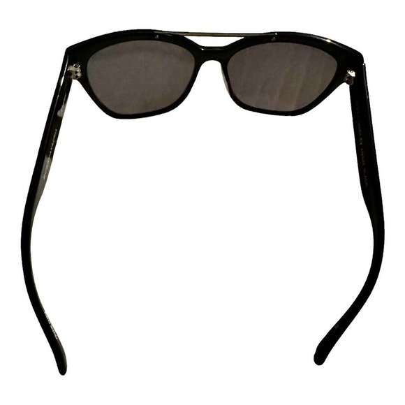 BCBG MAXAZRIA 55/16/140- BLACK Frames Blue Lens Semi-Cat Eye Sunglasses Women - Picture 6 of 11